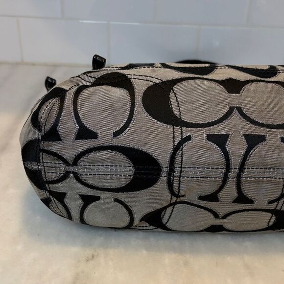 Coach Signature Poppy Lurex Vintage Large Tote Shoulder Bag - HTF - Picture 10 of 16